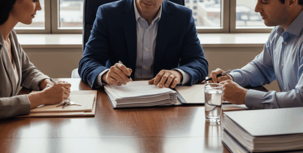 Chicago real estate transfer taxes explained during a property closing with a lawyer
