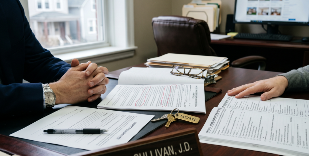 Chicago home purchase contract with inspection waiver and incomplete inspection checklist